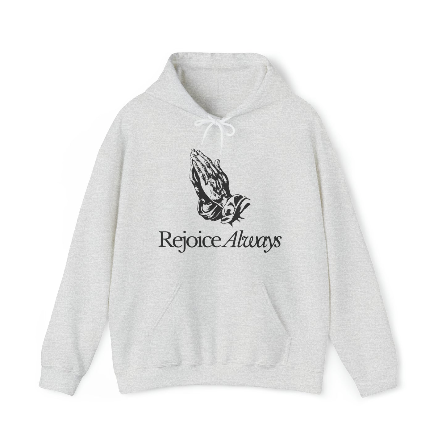 Rejoice Always Christian Hoodie Ash tosave1life.com