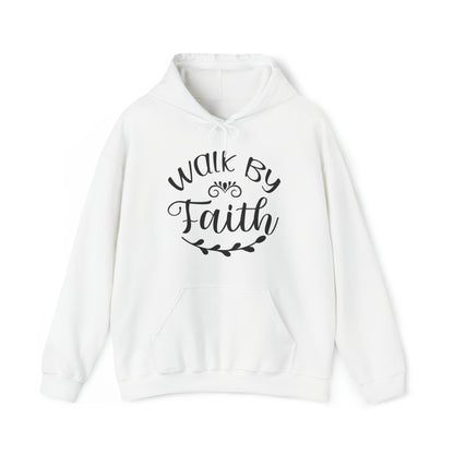 Walk by Faith Christian Hoodie White tosave1life.com