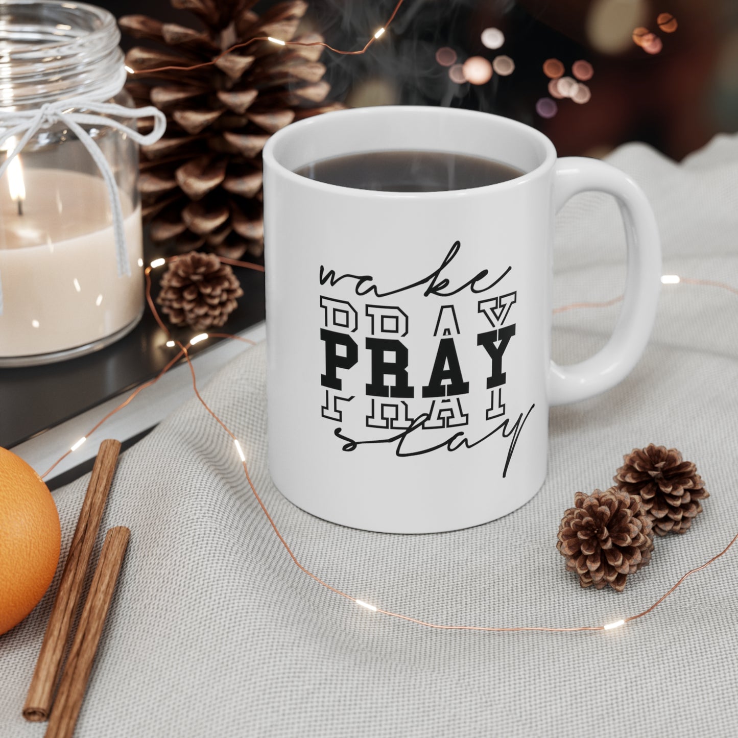 Wake Pray Slay Christian Mug 11oz tosave1life.com