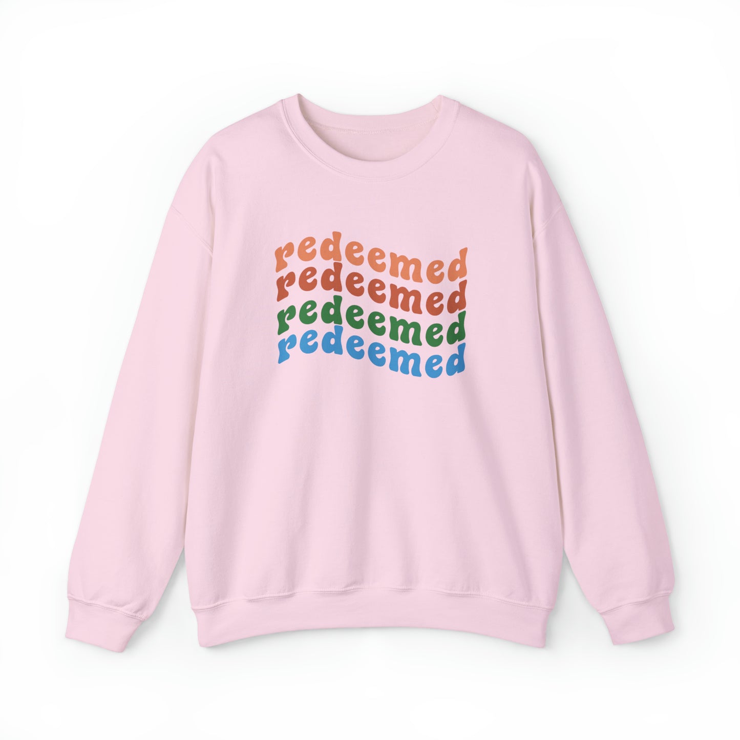 Redeemed Christian Sweatshirt Light Pink tosave1life.com