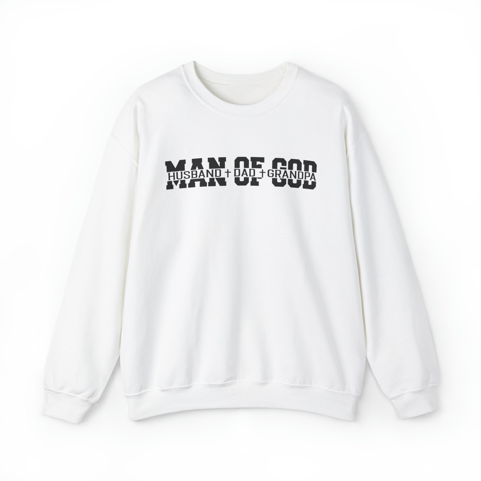 Man of God Christian Sweatshirt White tosave1life.com