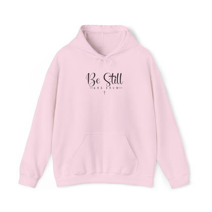 Be Still And Know Christian Hoodie Light Pink tosave1life.com