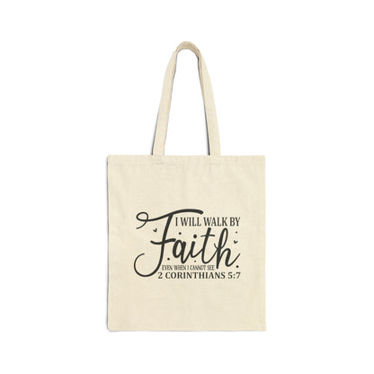 Walk By Faith Christian Tote Bag tosave1life.com