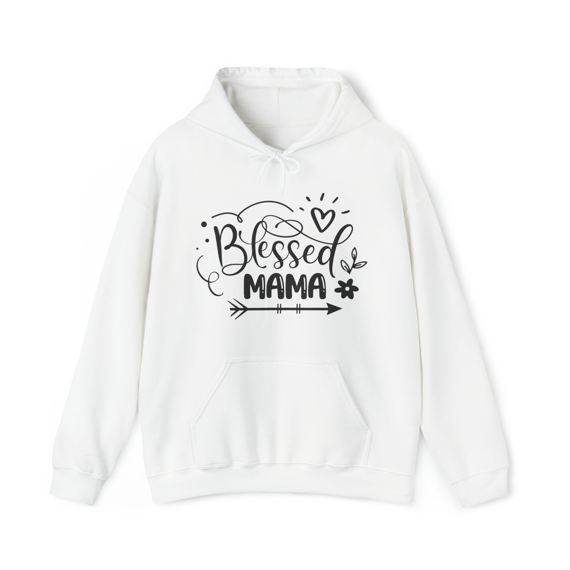 Blessed Mama Christian Hoodie White tosave1life.com