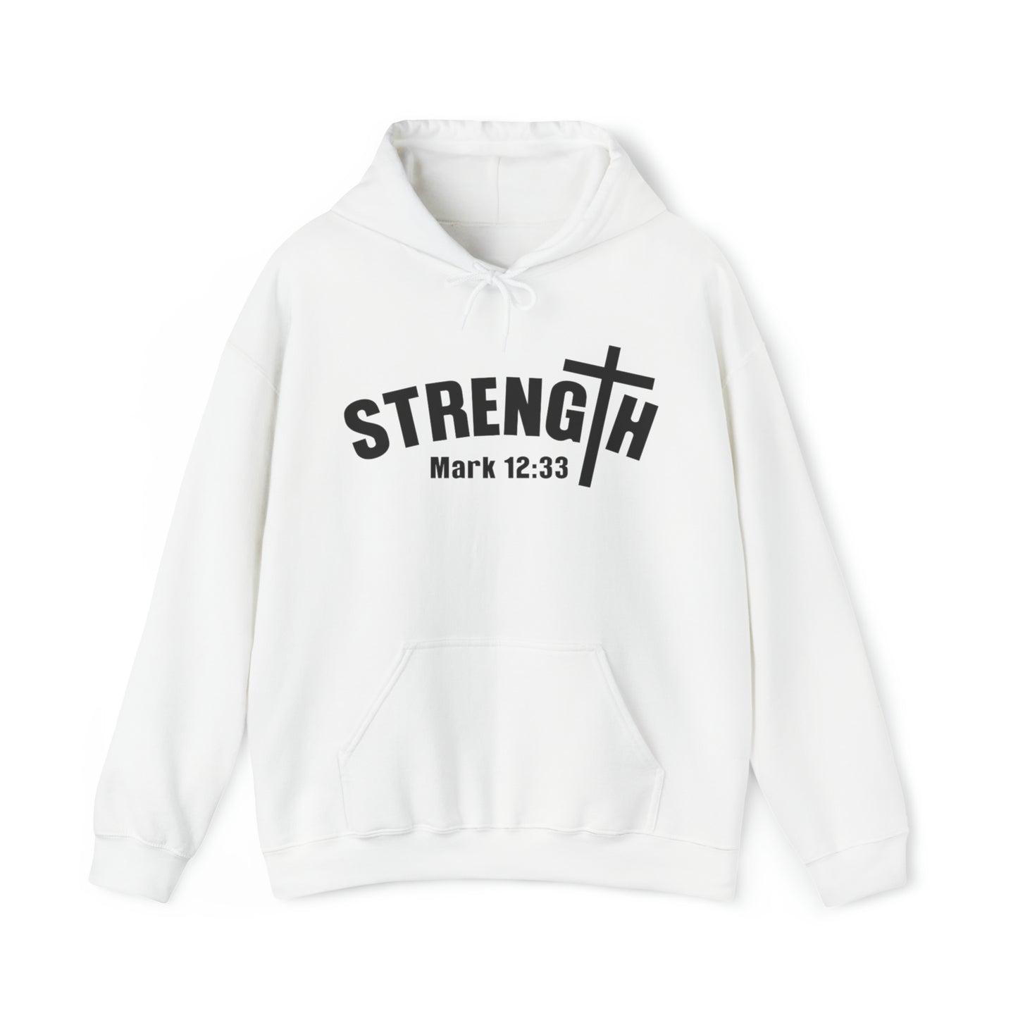 Strength Christian Hoodie White tosave1life.com