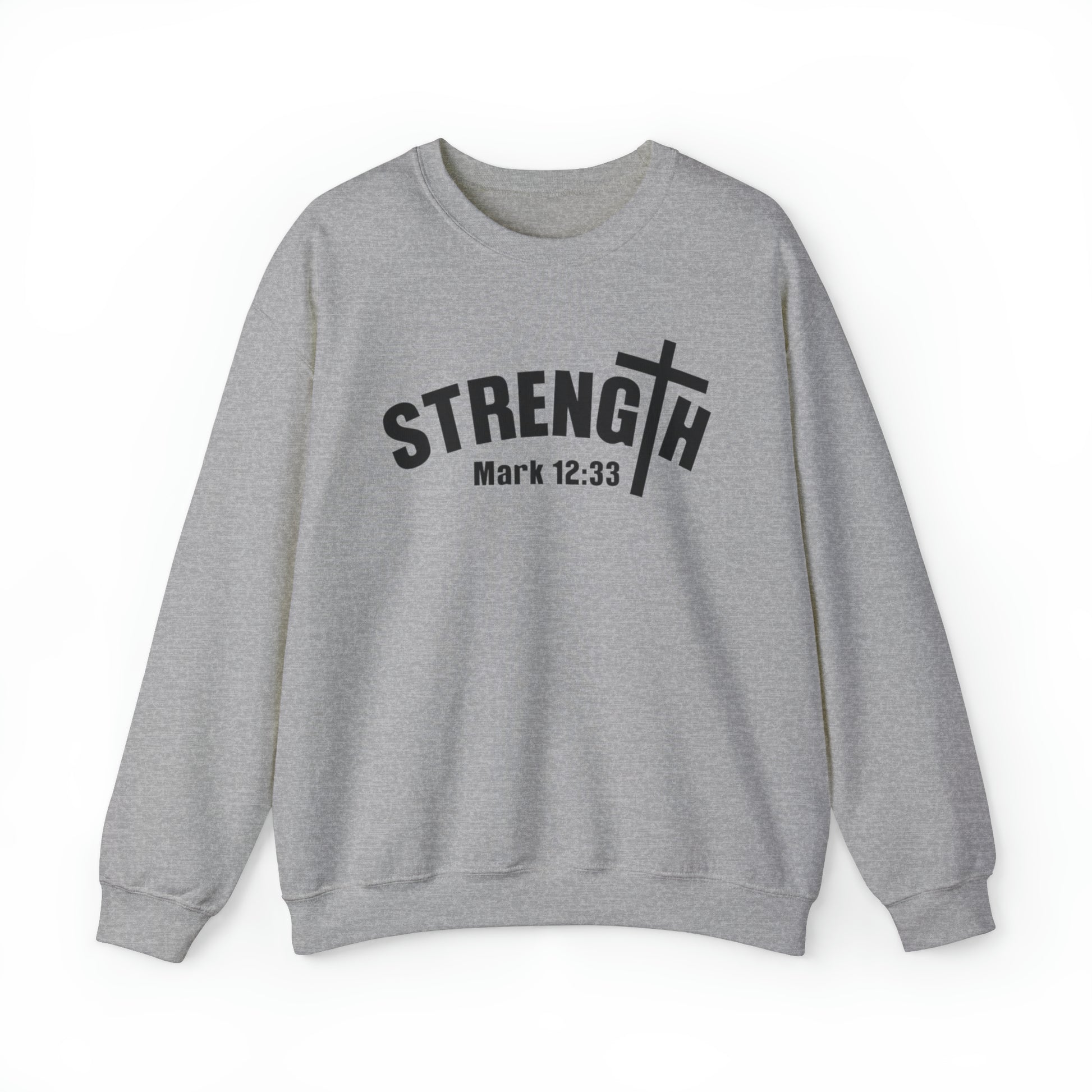 Strength Christian Sweatshirt Sport Grey tosave1life.com