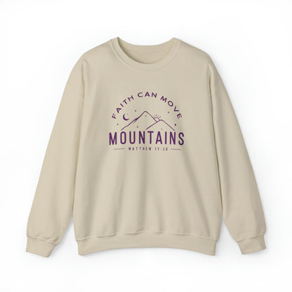 Faith Can Move Mountains Christian Sweatshirt Sand tosave1life.com