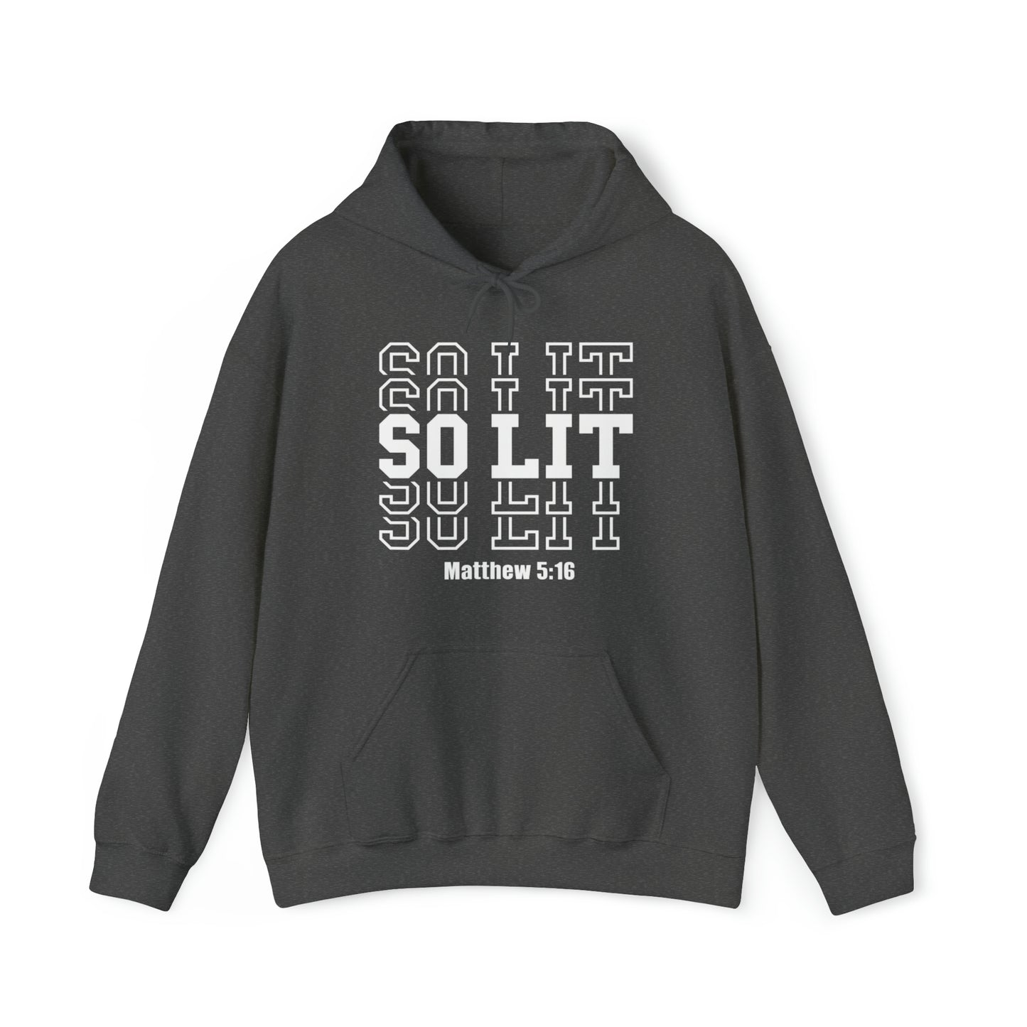 So Lit Christian Hoodie Dark Heather tosave1life.com