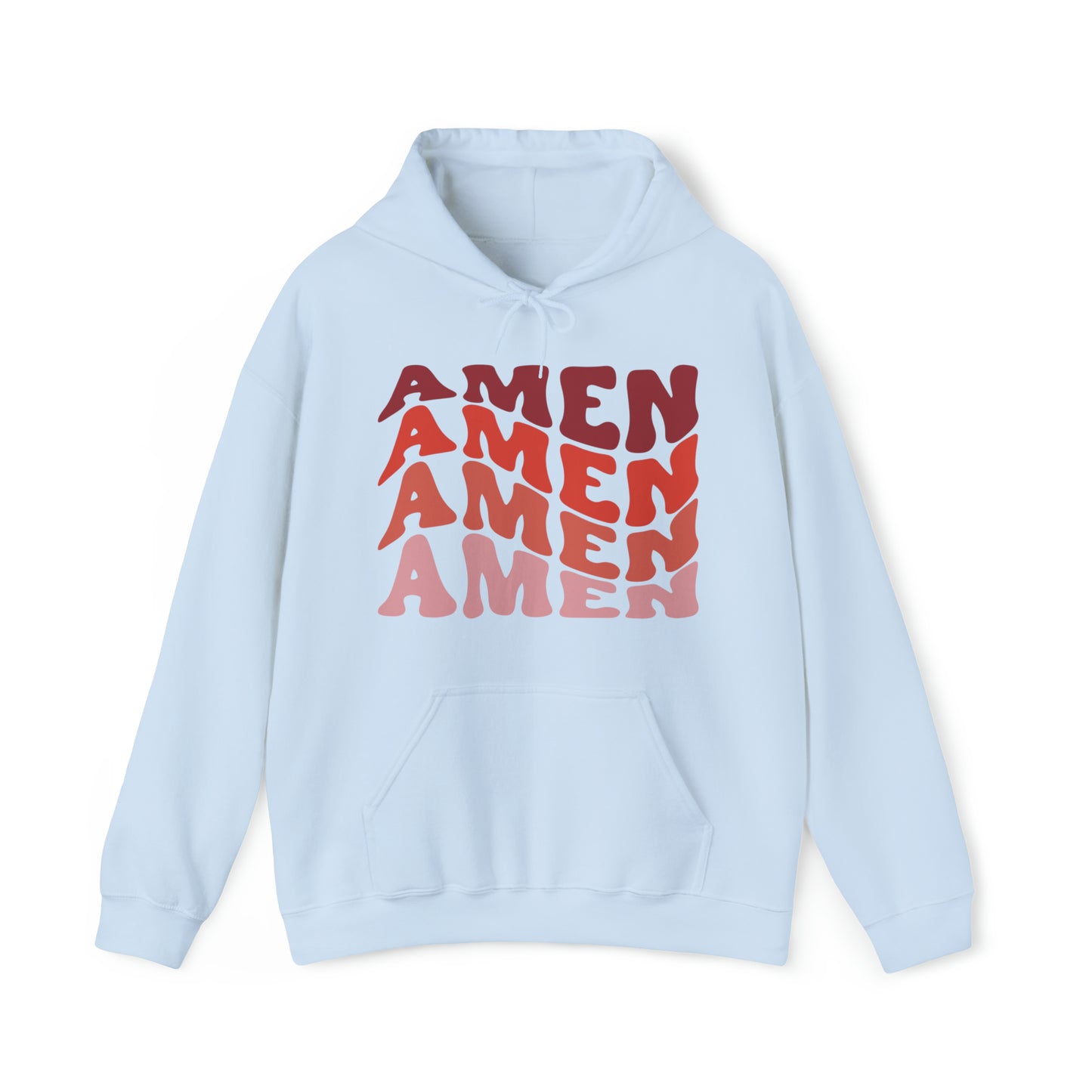 Amen Christian Hoodie Light Blue tosave1life.com