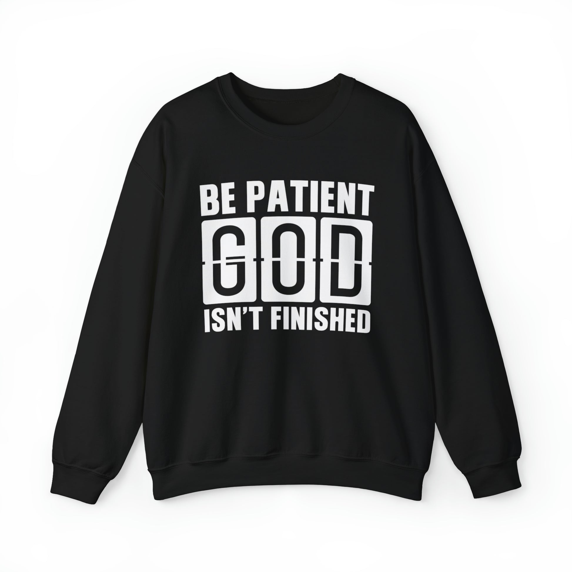 Be Patient Christian Sweatshirt Black tosave1life.com