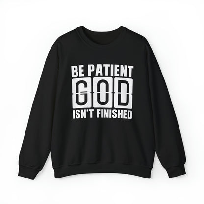 Be Patient Christian Sweatshirt Black tosave1life.com