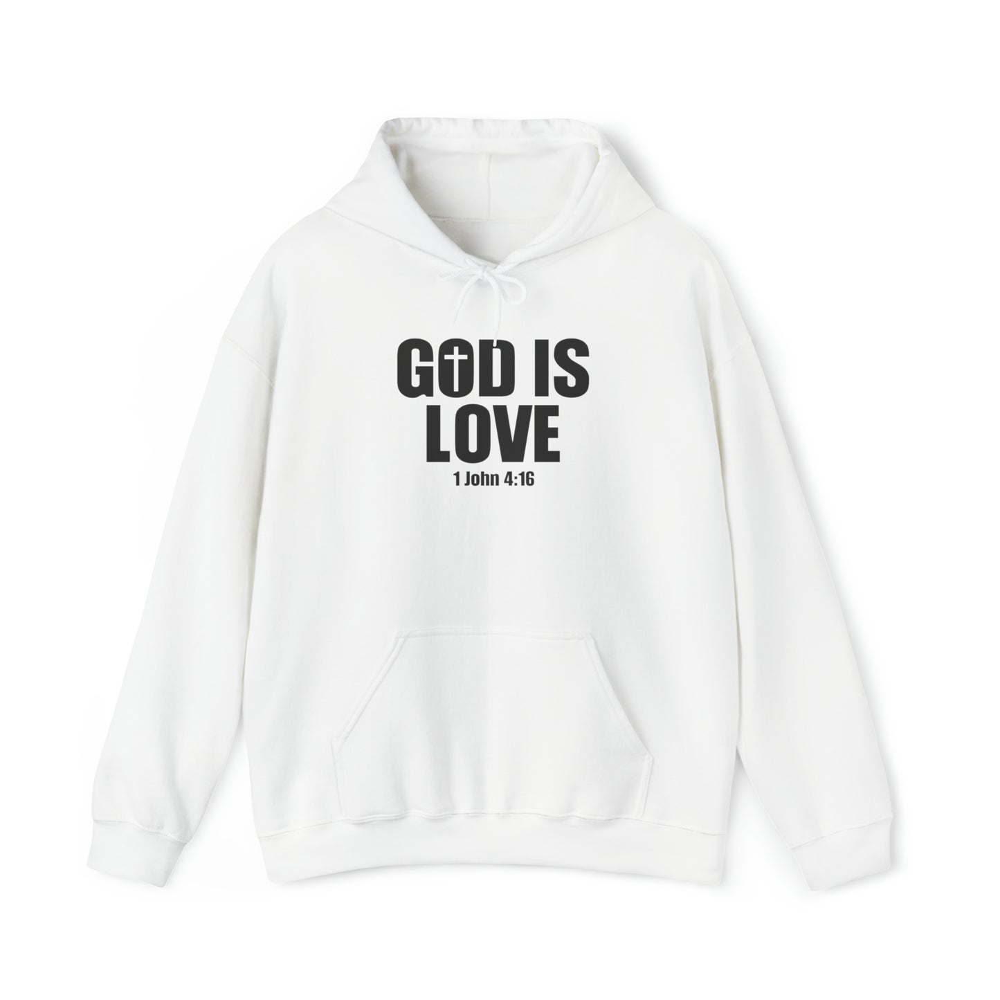 God Is Love Christian Hoodie White tosave1life.com