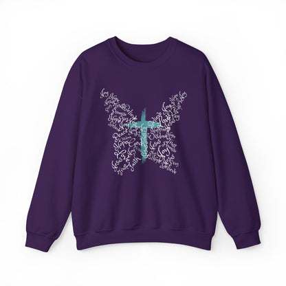 Butterfly Cross Christian Sweatshirt