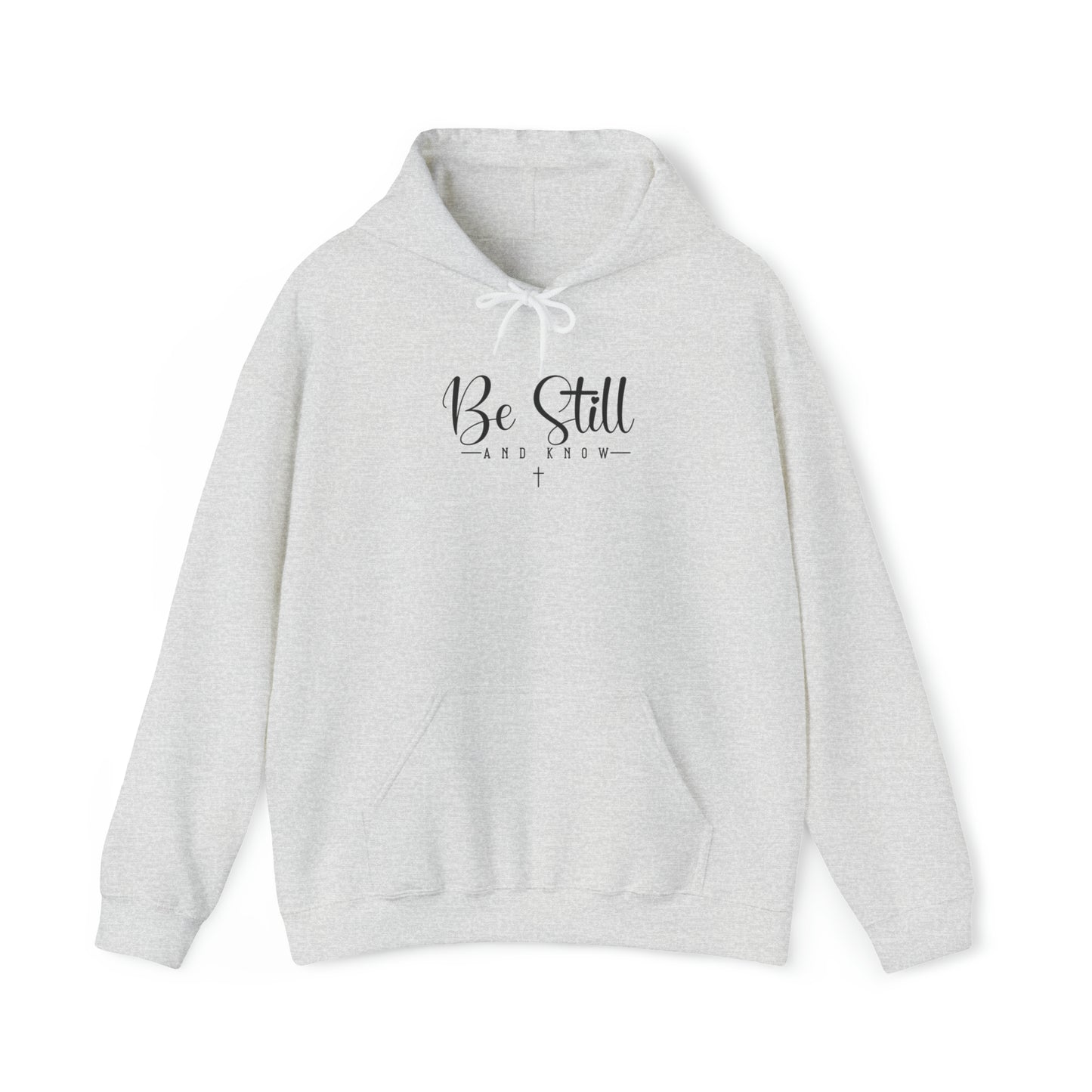 Be Still And Know Christian Hoodie Ash tosave1life.com