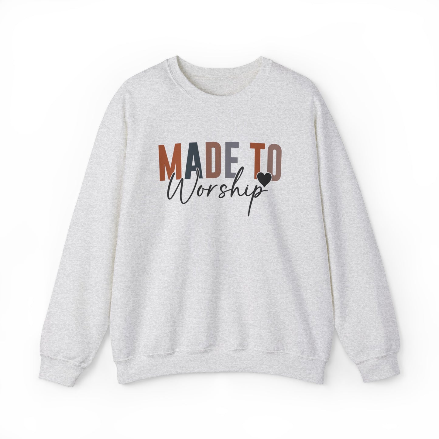 Made to Worship Christian Sweatshirt Ash tosave1life.com