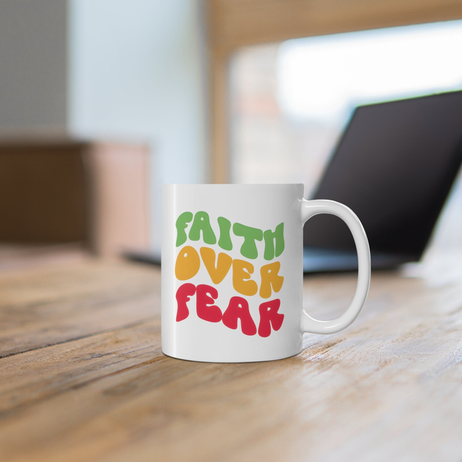 Faith Over Fear Christian Mug tosave1life.com