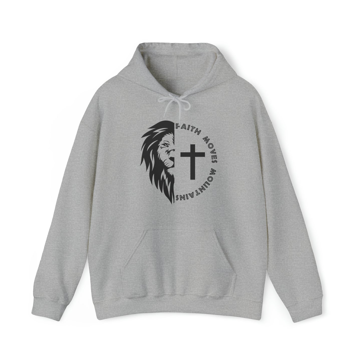 Faith Moves Mountains Christian Hoodie Sport Grey tosave1life.com