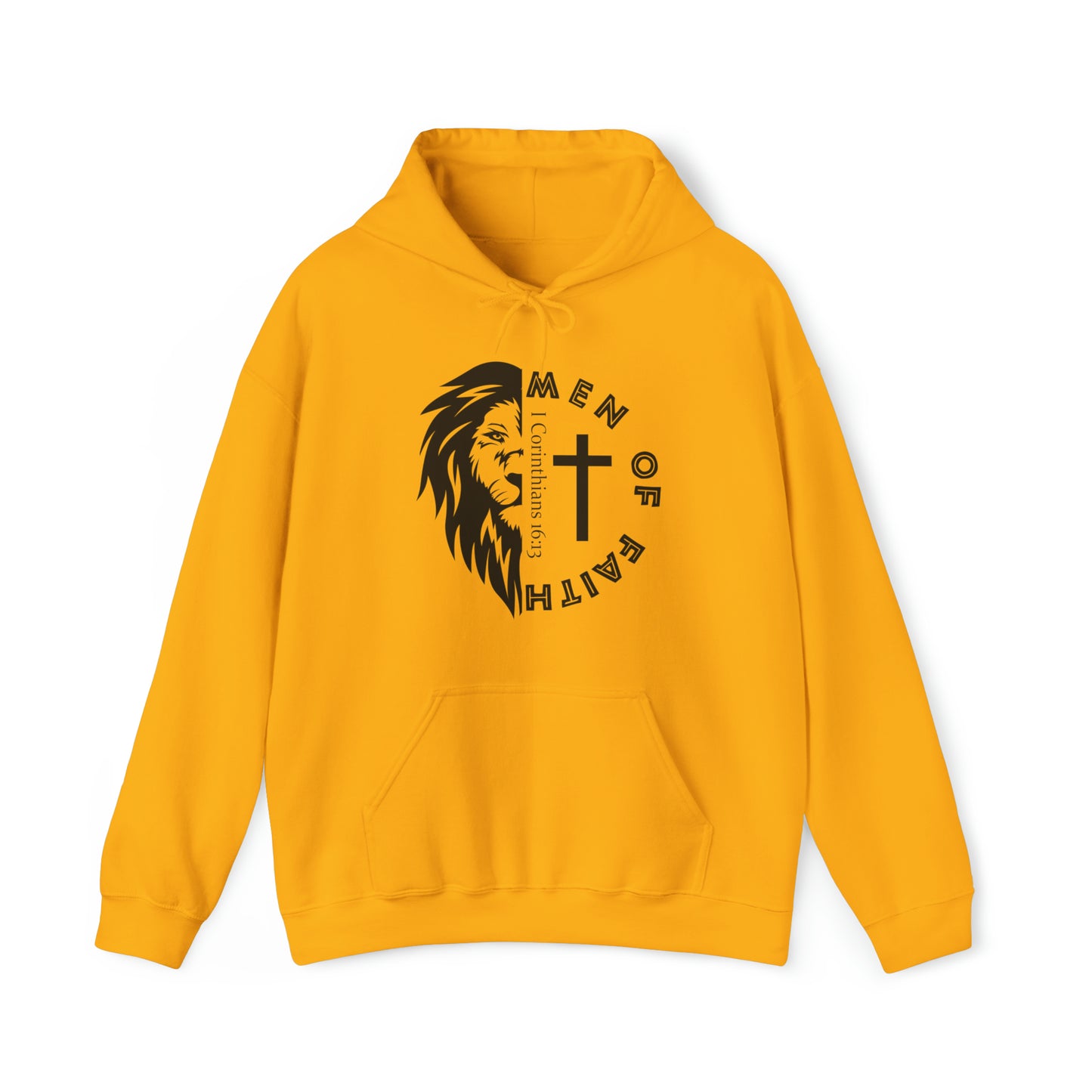 Men of Faith Christian Hoodie Gold tosave1life.com