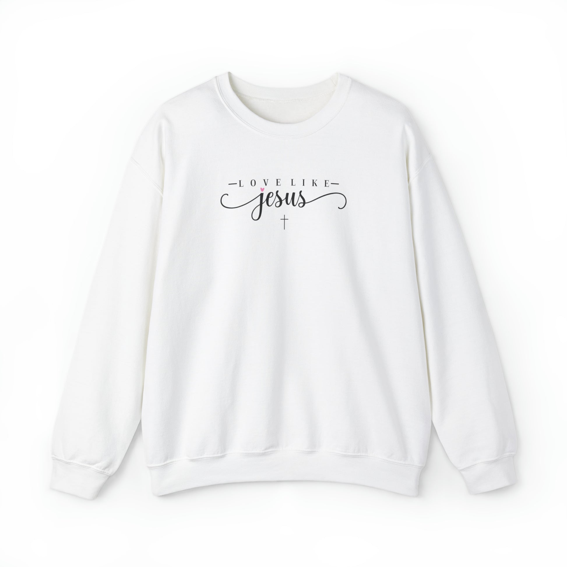 Love Like Jesus Christian Sweatshirt White tosave1life.com