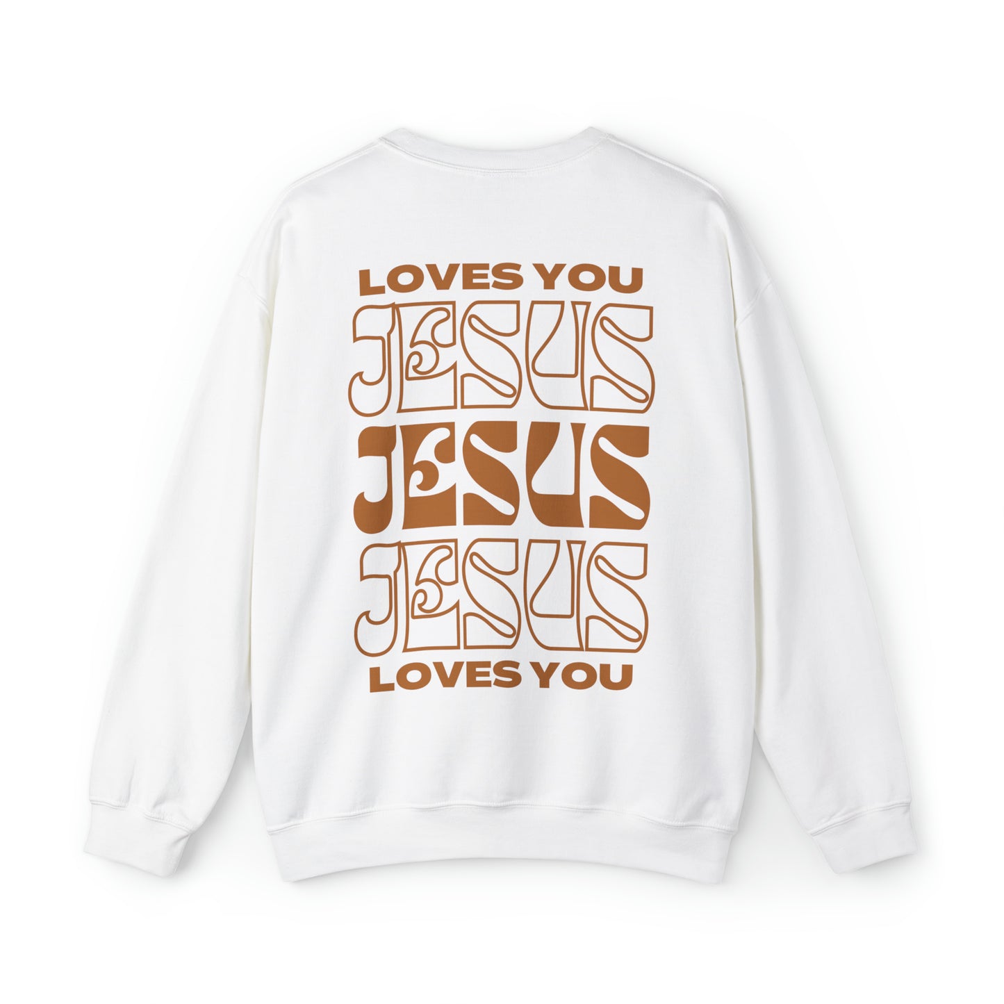 Jesus Loves You Christian Sweatshirt White tosave1life.com