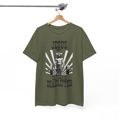 Jesus Deadlifter Heavy Cotton Tee