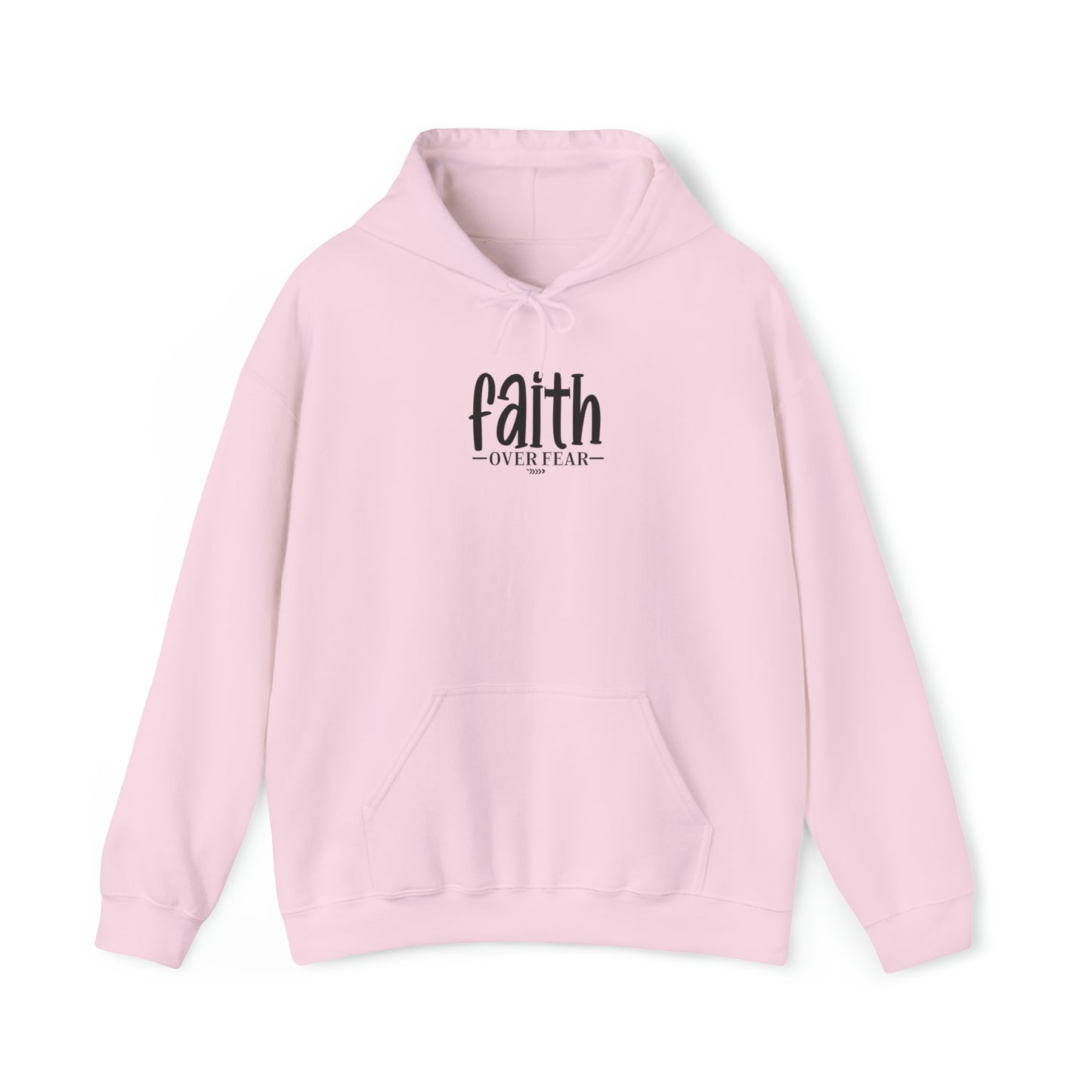 Faith Over Fear Christian Hoodie Light Pink tosave1life.com