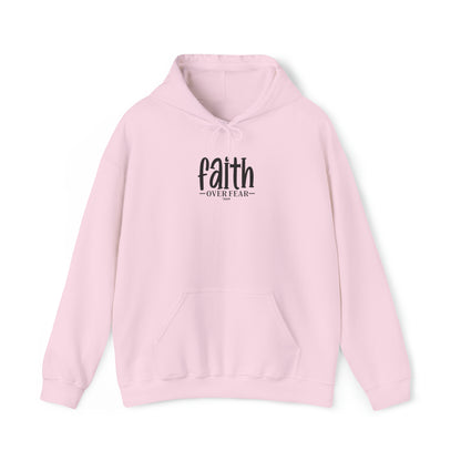 Faith Over Fear Christian Hoodie Light Pink tosave1life.com