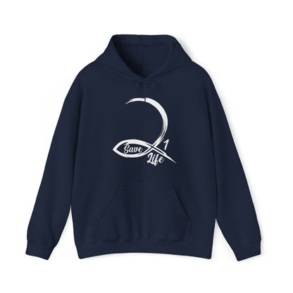 To Save 1 Life Christian Hoodie Navy tosave1life.com