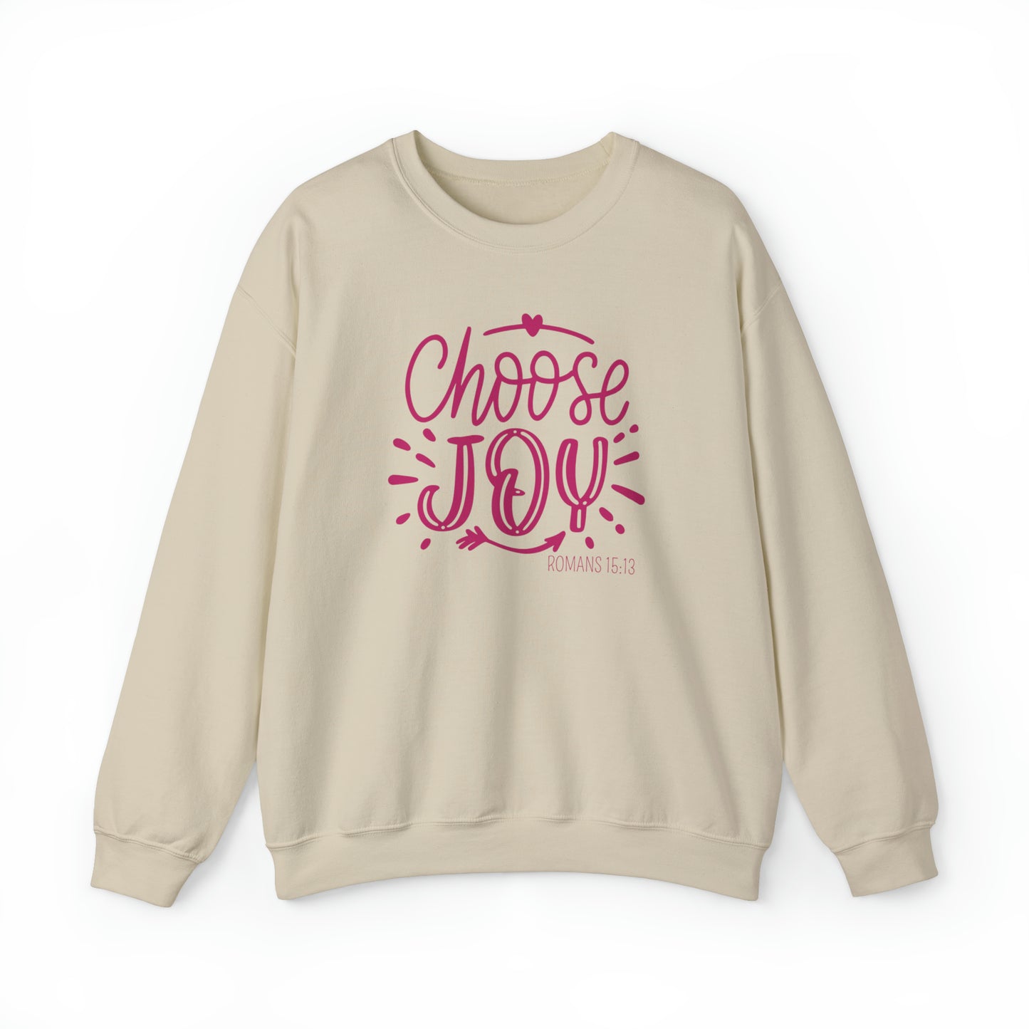 Choose Joy Christian Sweatshirt Sand tosave1life.com