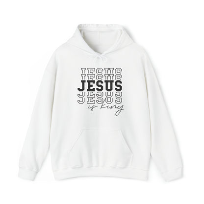 Jesus is King Christian Hoodie White tosave1life.com