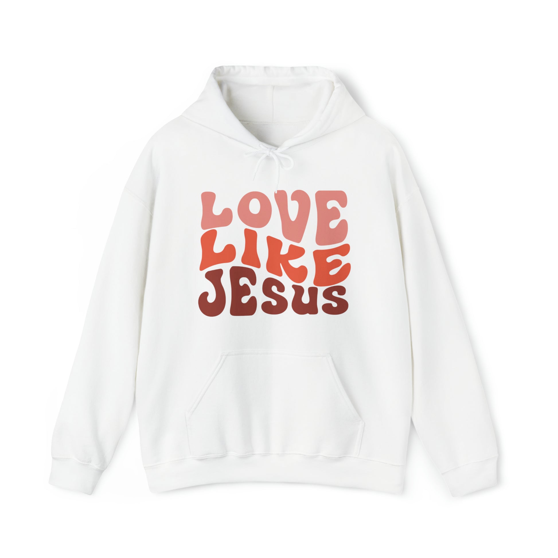 Love Like Jesus Christian Hoodie White tosave1life.com