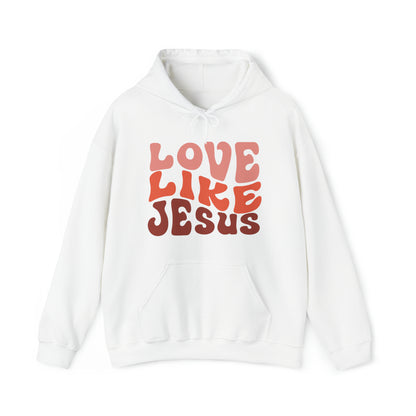 Love Like Jesus Christian Hoodie White tosave1life.com