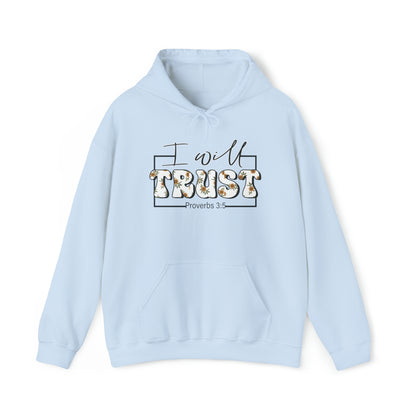 I Will Trust Christian Hoodie Light Blue tosave1life.com