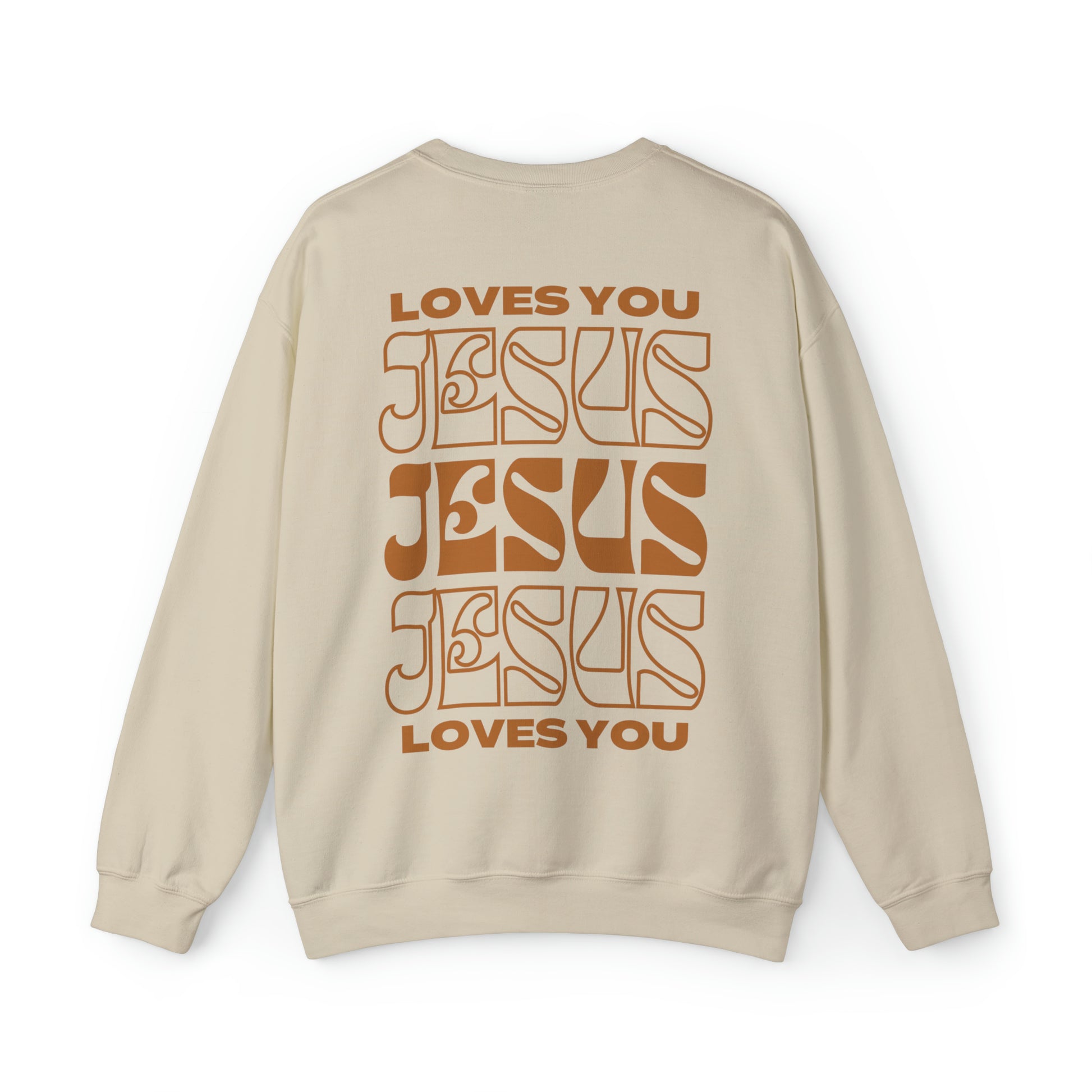 Jesus Loves You Christian Sweatshirt Sand tosave1life.com