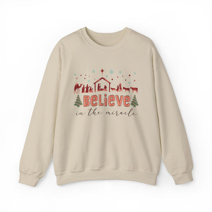 Believe in The Miracle Christmas Sweatshirt