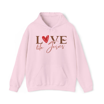 Love Like Jesus Christian Hoodie Light Pink tosave1life.com