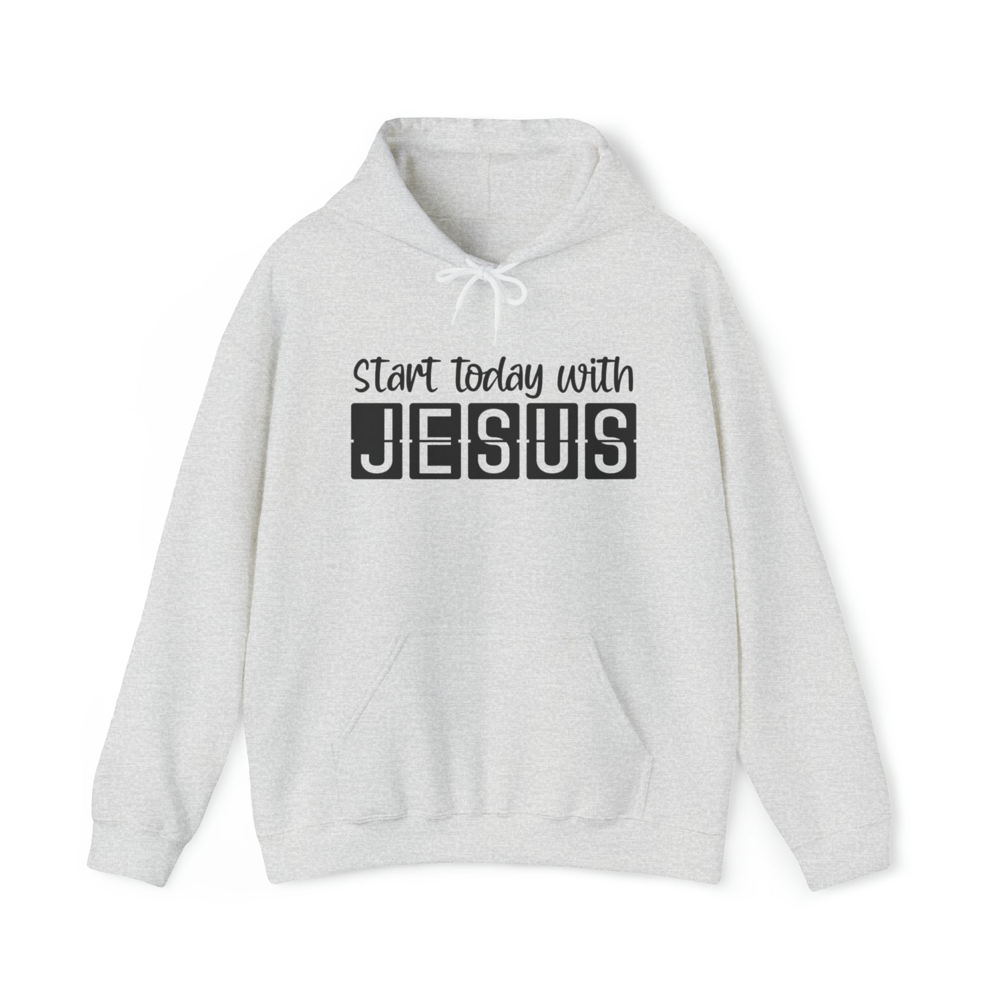 Start Today With Jesus Christian Hoodie Ash tosave1life.com