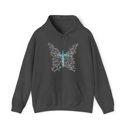 Butterfly Cross Christian Hoodie