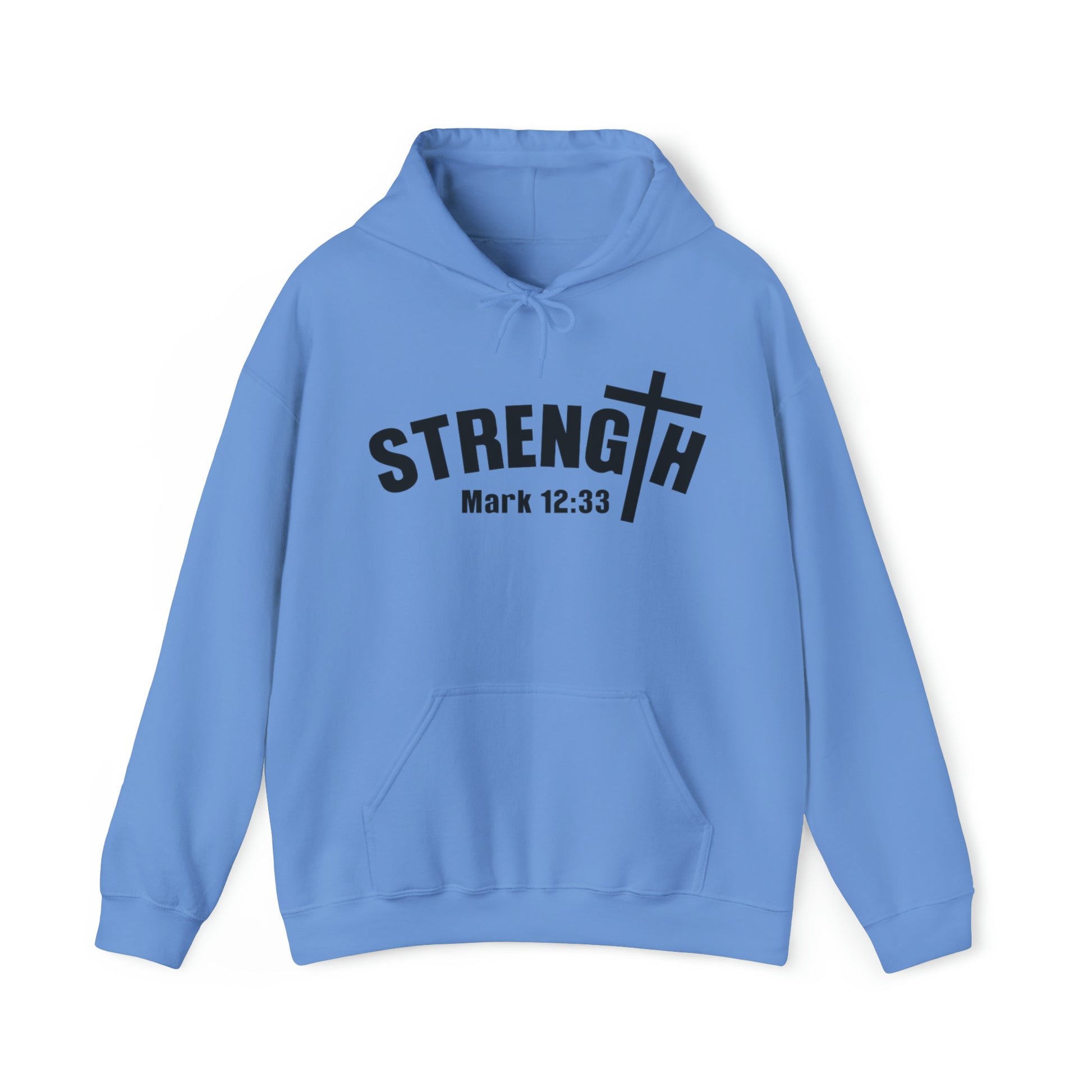 Strength Christian Hoodie Carolina Blue tosave1life.com