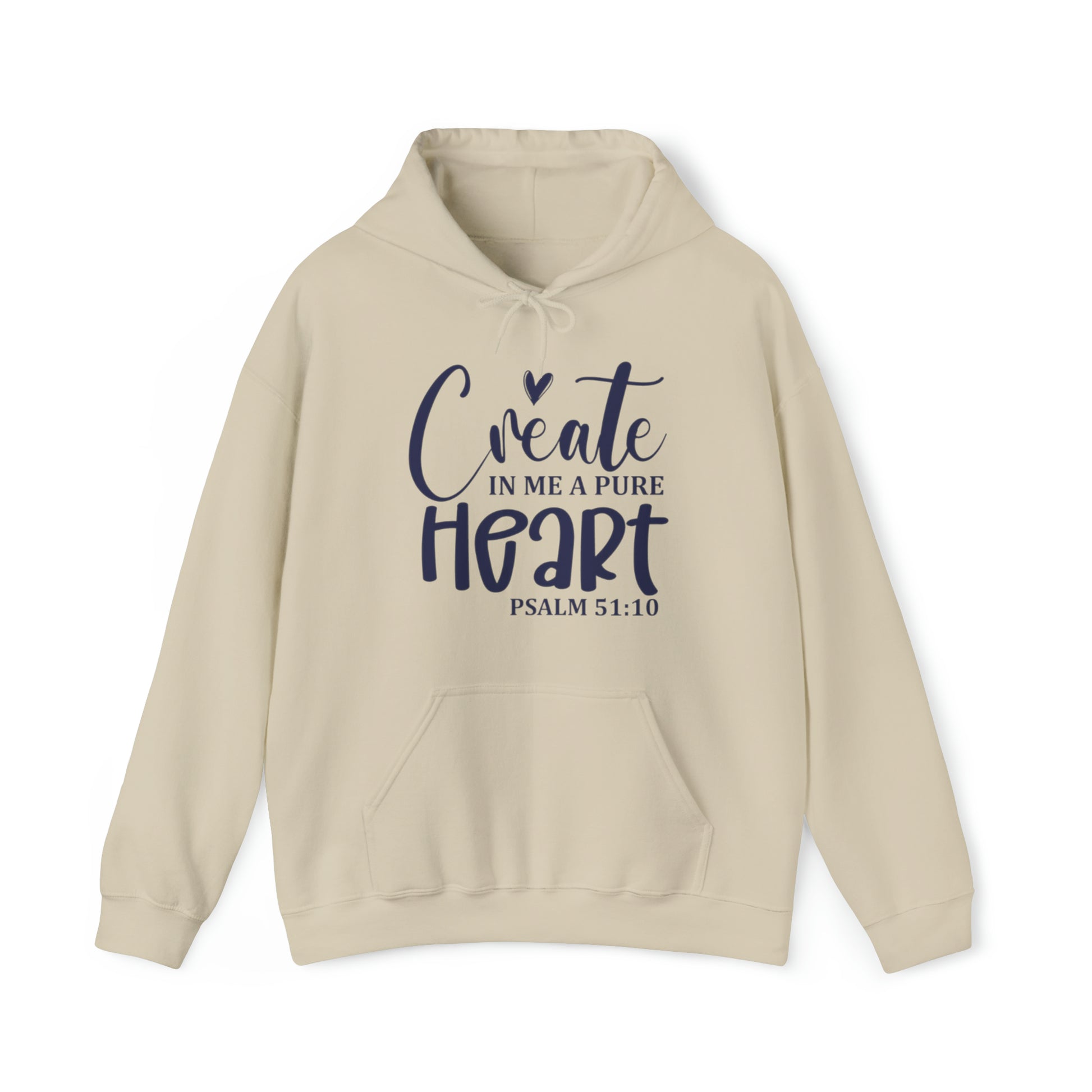 A Pure Heart Christian Hoodie Sand tosave1life.com