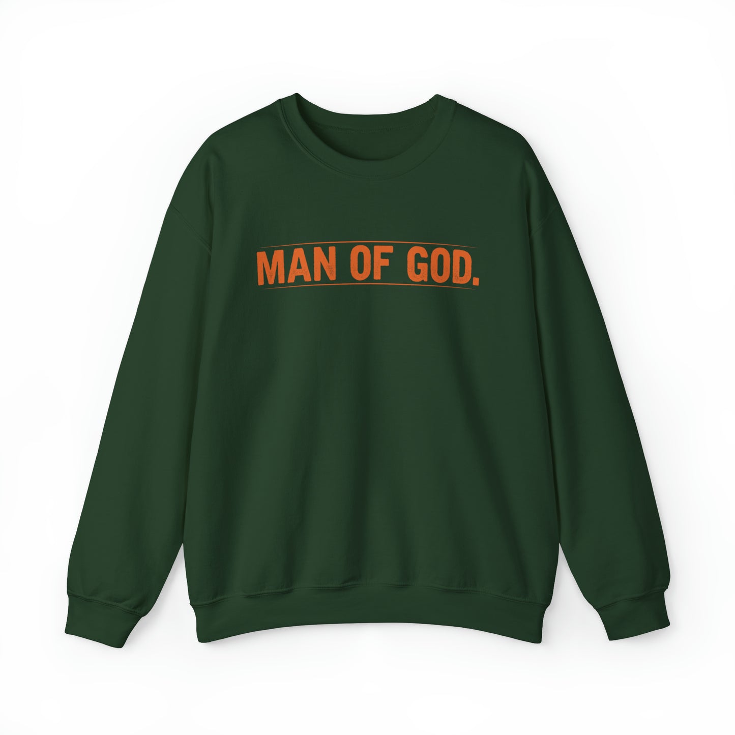 Man of God Christian Sweatshirt Forest Green tosave1life.com