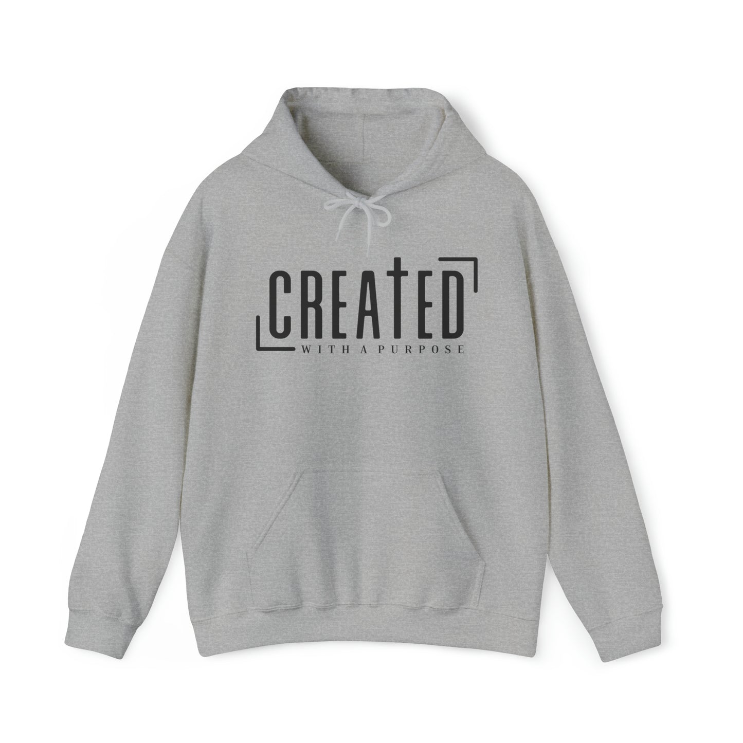 Created With a Purpose Christian Hoodie Sport Grey tosave1life.com