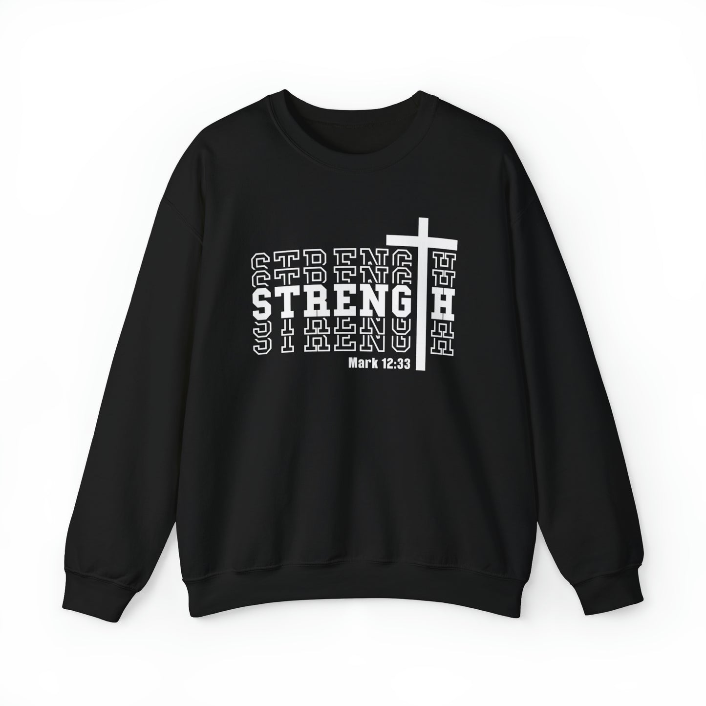 Strength Christian Sweatshirt Black tosave1life.com