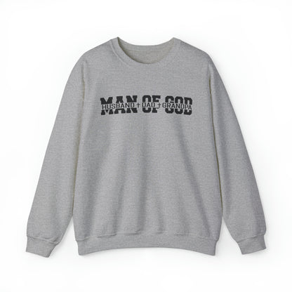 Man of God Christian Sweatshirt Sport Grey tosave1life.com