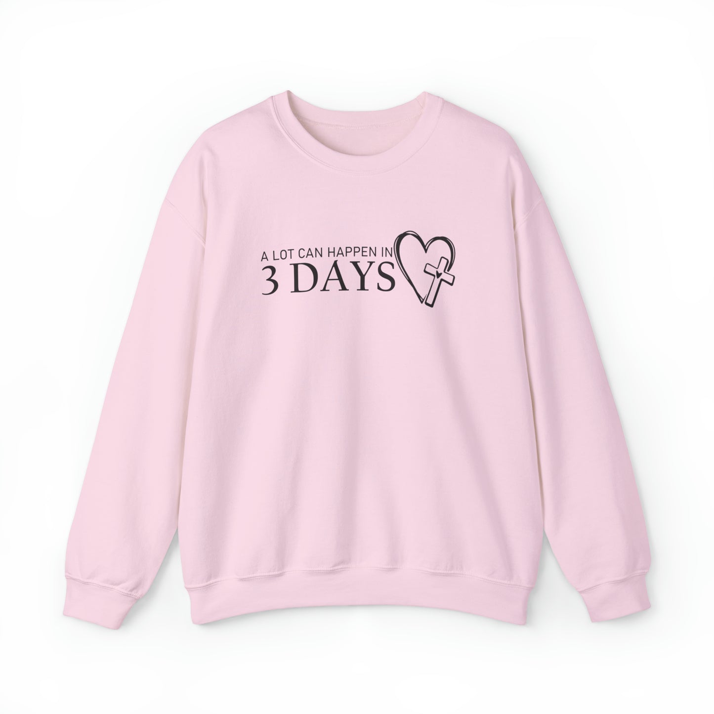 He is Risen Christian Sweatshirt Light Pink tosave1life.com