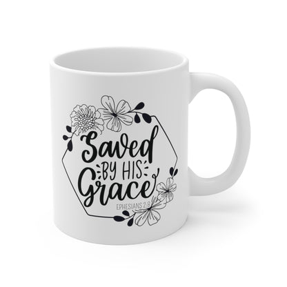 Saved By His Grace Christian Mug tosave1life.com