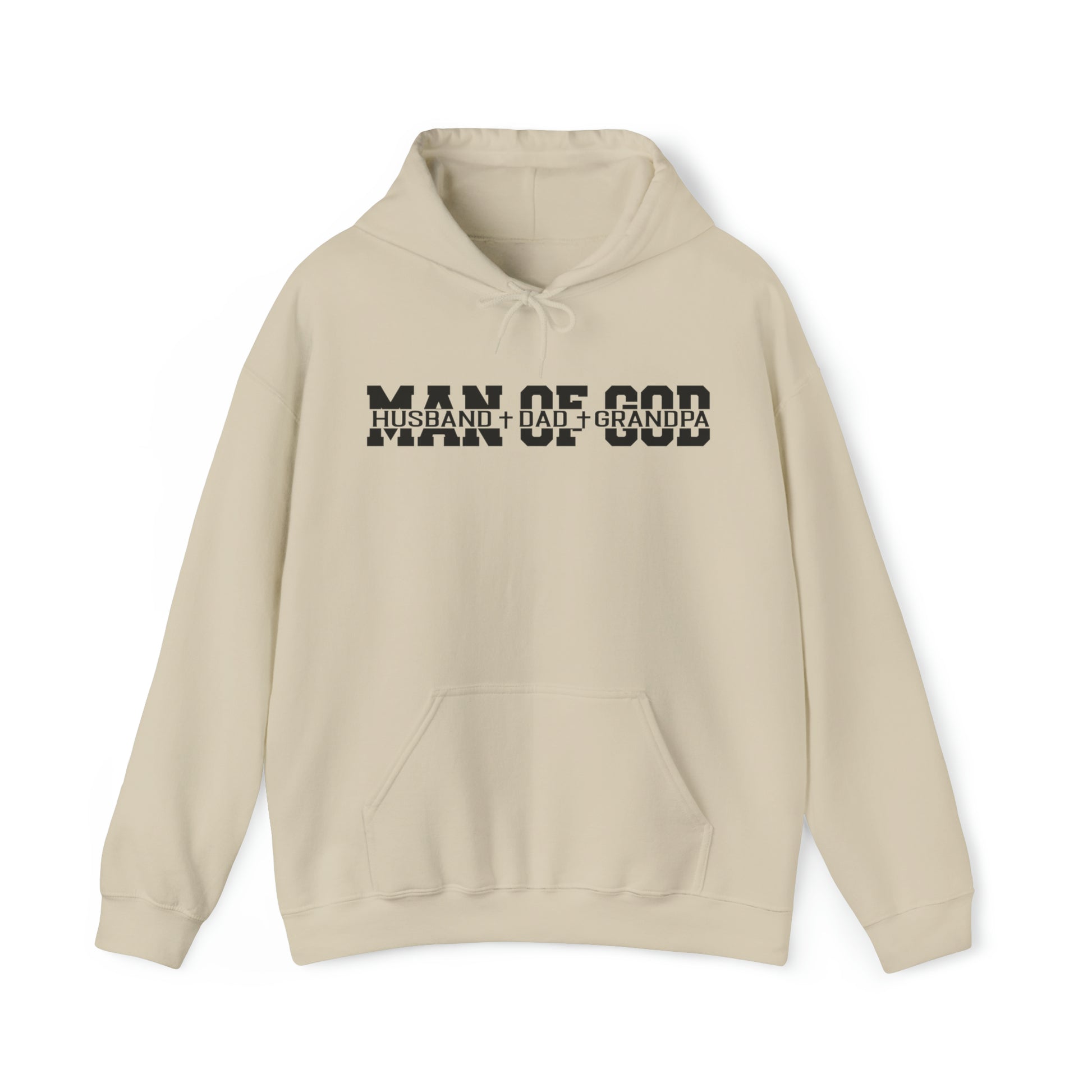 Man of God Christian Hoodie Sand tosave1life.com