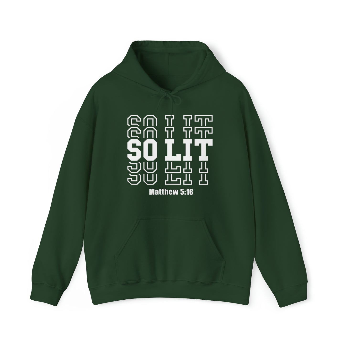 So Lit Christian Hoodie Forest Green tosave1life.com