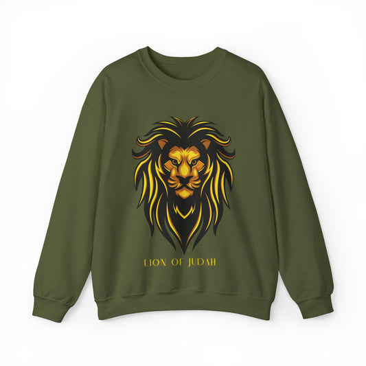 Lion of Judah Christian Sweatshirt Military Green tosave1life.com