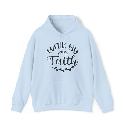 Walk by Faith Christian Hoodie Light Blue tosave1life.com